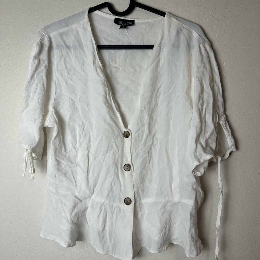 White top shop blouse! New condition , never worn just took off the tag.